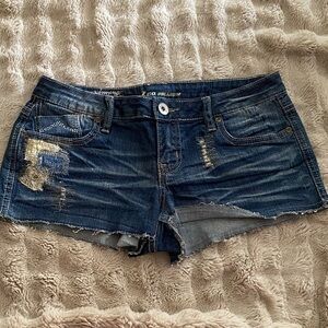 Women's Distressed Blue Jean Shorts